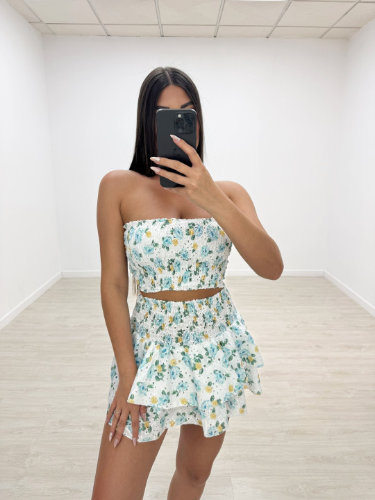 CONJUNTO IBIZA FLORAL CELESTE CONJUNTO IBIZA FLORAL CELESTE